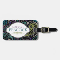 Funky Boho Hippie Peacock Paisley Personalised