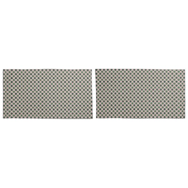 Funky Boho Retro Cute Abstract Christmas Pattern Pillowcase (Back-Set)