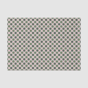 Funky Boho Retro Cute Abstract Christmas Pattern Tissue Paper