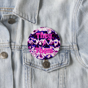 Funky Boho Retro Marbled Stripes Genderfluid Pride 7.5 Cm Round Badge