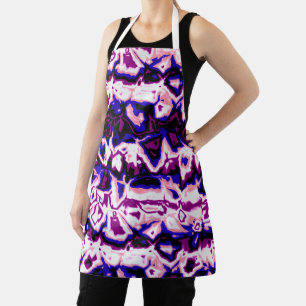Funky Boho Retro Marbled Stripes Genderfluid Pride Apron