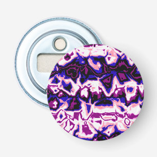 Funky Boho Retro Marbled Stripes Genderfluid Pride Bottle Opener