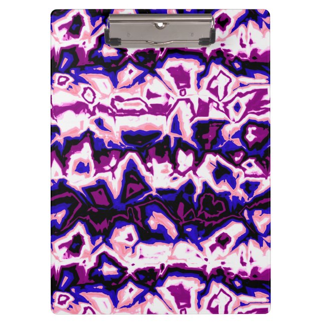 Funky Boho Retro Marbled Stripes Genderfluid Pride Clipboard (Front)