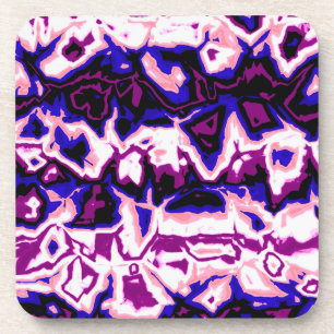 Funky Boho Retro Marbled Stripes Genderfluid Pride Coaster
