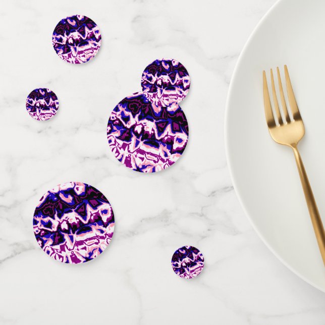 Funky Boho Retro Marbled Stripes Genderfluid Pride Confetti (Group)