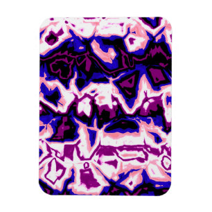 Funky Boho Retro Marbled Stripes Genderfluid Pride Magnet