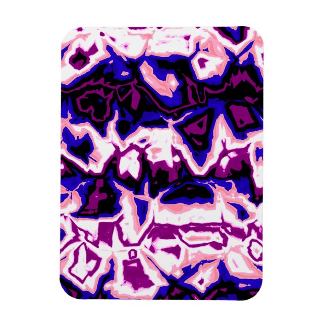 Funky Boho Retro Marbled Stripes Genderfluid Pride Magnet (Vertical)