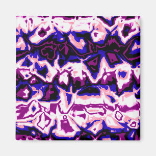 Funky Boho Retro Marbled Stripes Genderfluid Pride Magnet