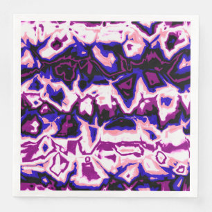 Funky Boho Retro Marbled Stripes Genderfluid Pride Napkin