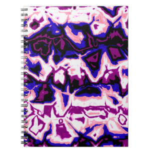 Funky Boho Retro Marbled Stripes Genderfluid Pride Notebook
