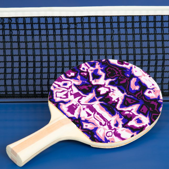 Funky Boho Retro Marbled Stripes Genderfluid Pride Ping Pong Paddle (Insitu)