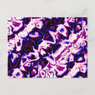 Funky Boho Retro Marbled Stripes Genderfluid Pride Postcard