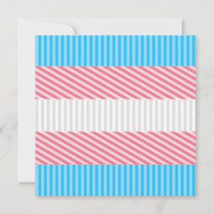 Funky Boho Stripe Abstract Transgender Pride Flag Holiday Card