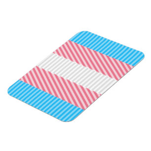 Funky Boho Stripe Abstract Transgender Pride Flag Magnet