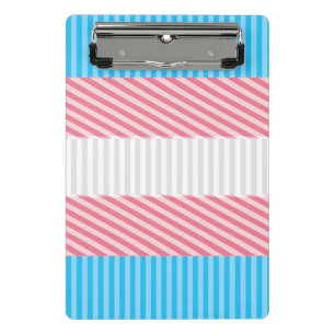 Funky Boho Stripe Abstract Transgender Pride Flag Mini Clipboard