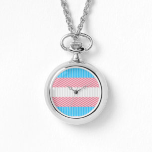 Funky Boho Stripe Abstract Transgender Pride Flag Watch