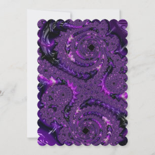 Funky Bold Boho Purple Digital Abstract Fractal