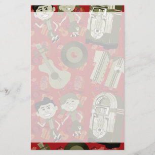 funky bold fifties stationery