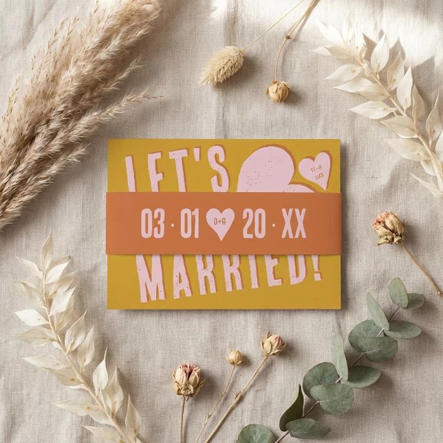 Funky Bold Font Invitation Belly Band (Creator Uploaded)