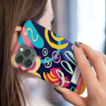 Funky Bold Graffiti Scribbles Pattern Monogram iPhone 15 Case<br><div class="desc">This funky colourful patterned monogrammed iPhone case will be the perfect protection for your phone and look oh so cool in your hand!</div>