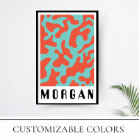 Funky Bold Retro Coral Pattern