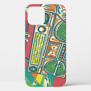 Funky Boom Box Colourful Design iPhone 12 Case