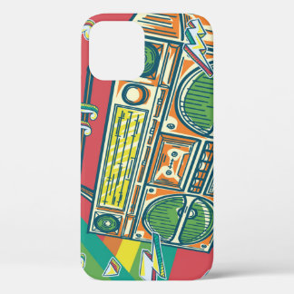 Funky Boom Box Colourful Design iPhone 12 Case