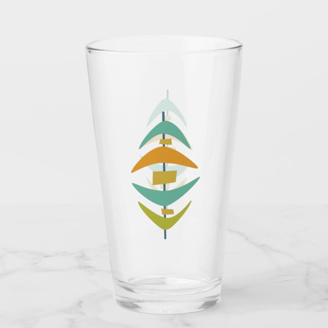 Funky Boomerang Mid Century Modern Glass (Front)