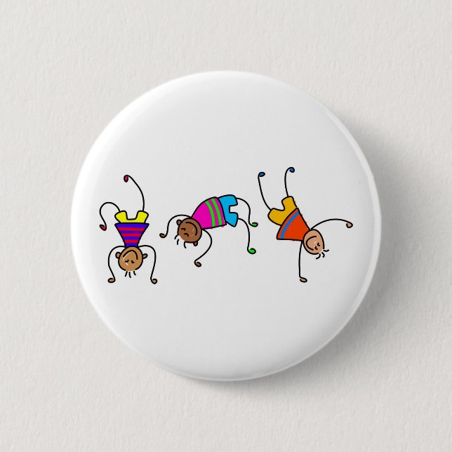 Funky Boys 6 Cm Round Badge (Front)