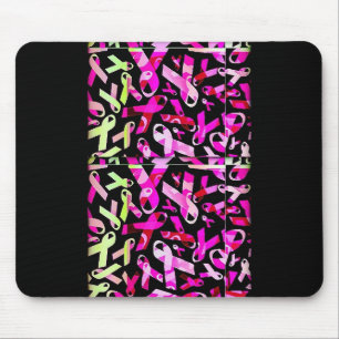 Funky Breast Cancer Ribbons Mouse Mat