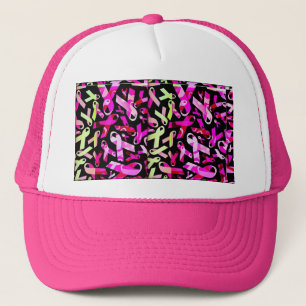 Funky Breast Cancer Ribbons Trucker Hat