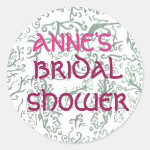 Funky Bridal Shower Sticker
