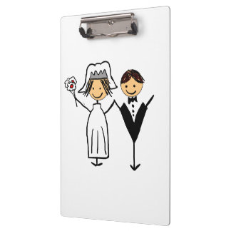 Funky Bride & Groom Clipboard