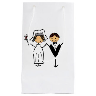 Funky Bride & Groom Small Gift Bag