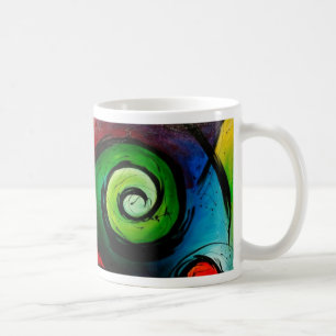 Funky Bright  Abstract Art Painting Coffee Mug
