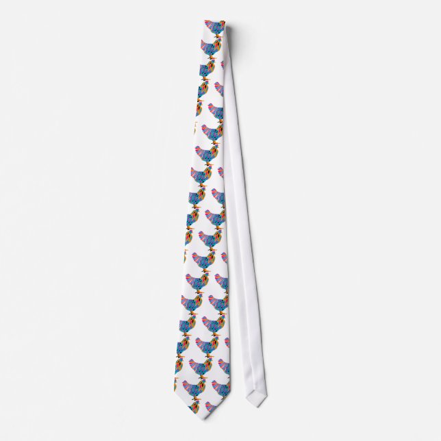 Funky Bright Chicken Tie (Front)
