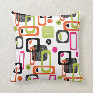 Funky Bright Fresh Colourful Geometric Fabric Prin Cushion