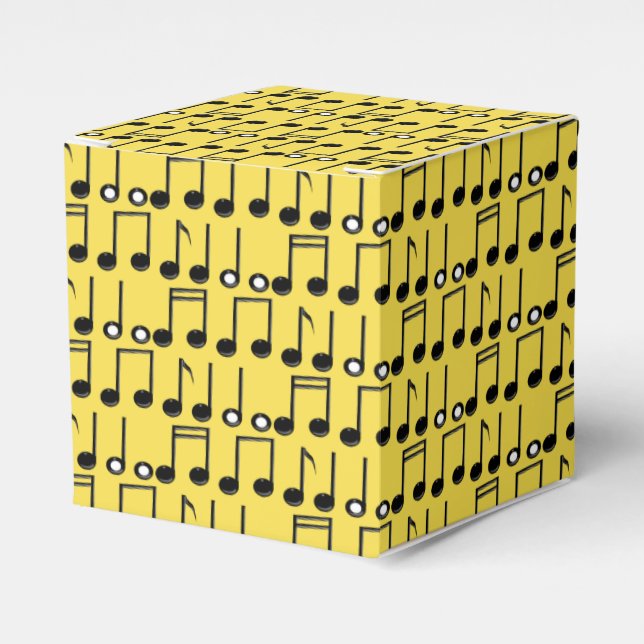 Funky Bright Musical Notes Pattern Favour Box (Front Side)