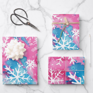 Funky Brights Christmas Themed Wrapping Paper Sheet
