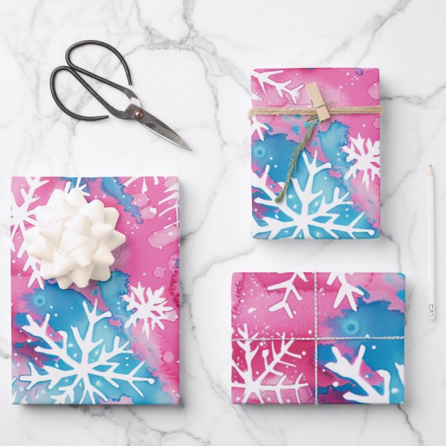 Funky Brights Christmas Themed  Wrapping Paper Sheet (Front)