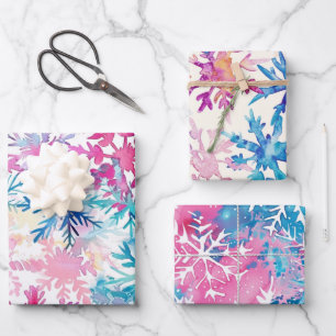 Funky Brights Christmas Themed  Wrapping Paper Sheet