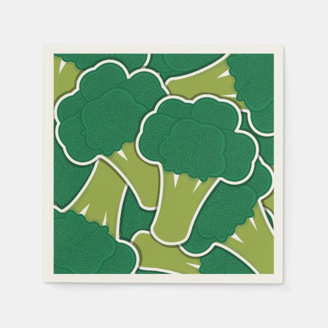 Funky broccoli napkin (Front)