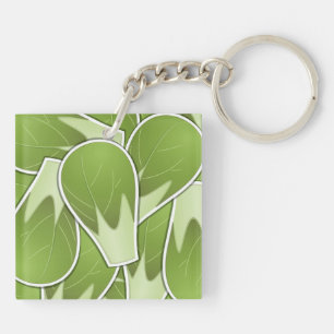 Funky brussel sprout key ring