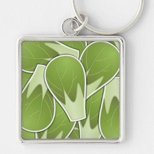 Funky brussel sprout key ring