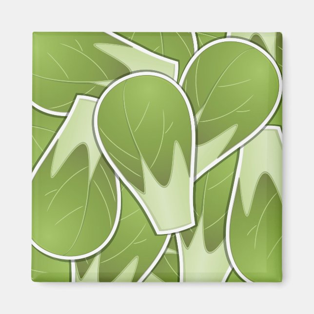 Funky brussel sprout magnet (Front)