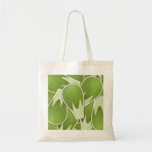 Funky brussel sprout tote bag