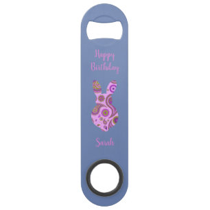 Funky Bunny in Crazy Paisley Bottle Opener