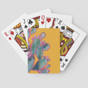 Funky Cactus Playing Cards
