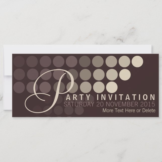 Funky Cafe Modern Dots Party Invitation (Front)