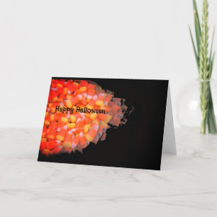 Funky Candy Corn Happy Halloween Card